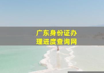 广东身份证办理进度查询网