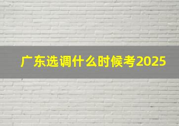 广东选调什么时候考2025