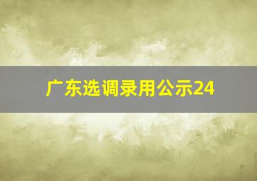 广东选调录用公示24