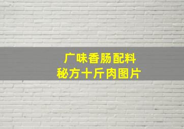 广味香肠配料秘方十斤肉图片