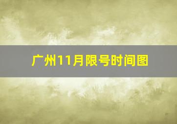 广州11月限号时间图