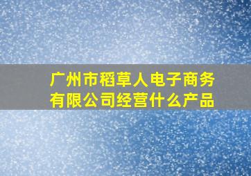 广州市稻草人电子商务有限公司经营什么产品