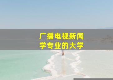 广播电视新闻学专业的大学