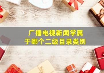 广播电视新闻学属于哪个二级目录类别