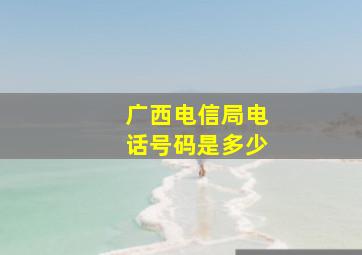 广西电信局电话号码是多少