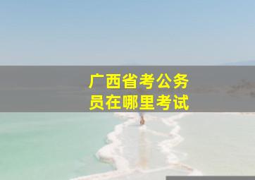 广西省考公务员在哪里考试