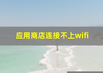 应用商店连接不上wifi