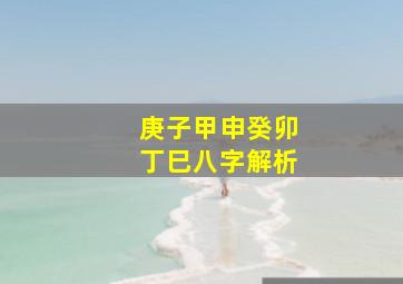 庚子甲申癸卯丁巳八字解析