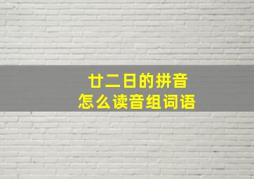 廿二日的拼音怎么读音组词语