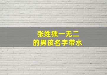 张姓独一无二的男孩名字带水