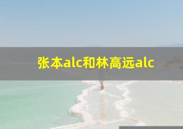 张本alc和林高远alc