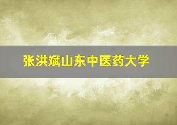 张洪斌山东中医药大学