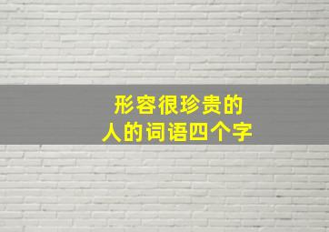 形容很珍贵的人的词语四个字