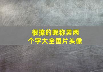 很撩的昵称男两个字大全图片头像