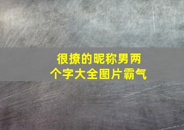 很撩的昵称男两个字大全图片霸气