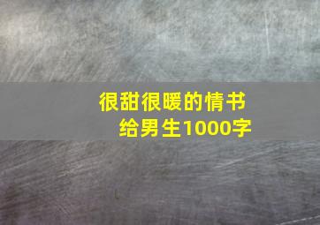 很甜很暖的情书给男生1000字