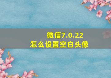 微信7.0.22怎么设置空白头像