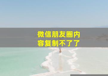 微信朋友圈内容复制不了了