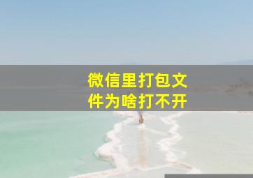 微信里打包文件为啥打不开