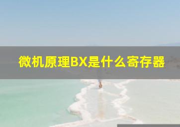 微机原理BX是什么寄存器