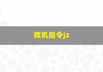 微机指令jz