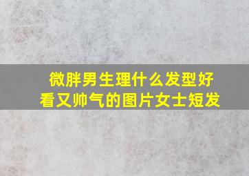 微胖男生理什么发型好看又帅气的图片女士短发