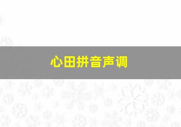 心田拼音声调