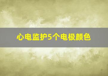 心电监护5个电极颜色