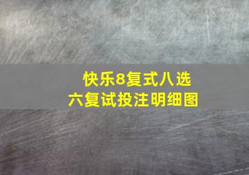 快乐8复式八选六复试投注明细图