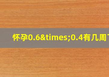 怀孕0.6×0.4有几周了