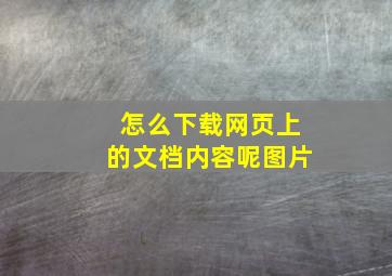 怎么下载网页上的文档内容呢图片