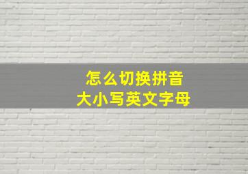 怎么切换拼音大小写英文字母