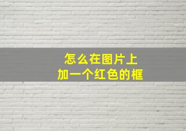 怎么在图片上加一个红色的框