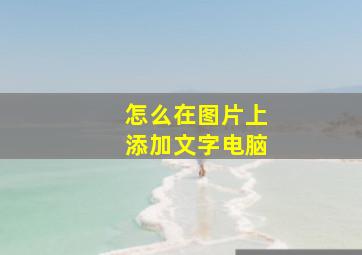 怎么在图片上添加文字电脑