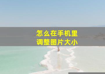 怎么在手机里调整图片大小