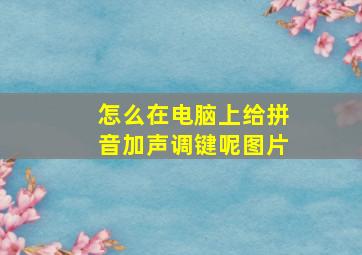 怎么在电脑上给拼音加声调键呢图片