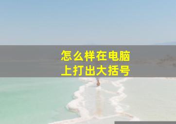 怎么样在电脑上打出大括号