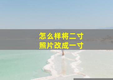 怎么样将二寸照片改成一寸