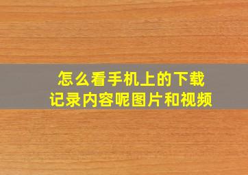 怎么看手机上的下载记录内容呢图片和视频