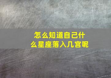 怎么知道自己什么星座落入几宫呢