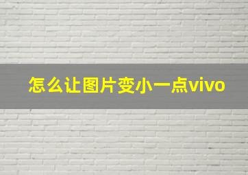 怎么让图片变小一点vivo