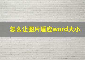 怎么让图片适应word大小