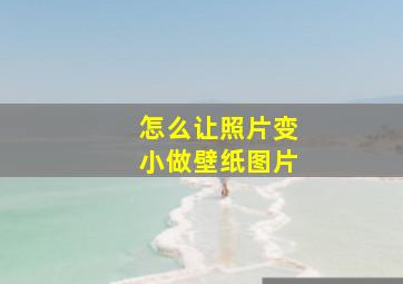 怎么让照片变小做壁纸图片