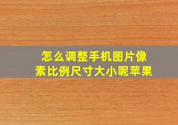 怎么调整手机图片像素比例尺寸大小呢苹果