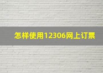 怎样使用12306网上订票