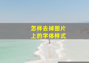 怎样去掉图片上的字体样式