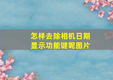 怎样去除相机日期显示功能键呢图片