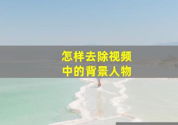 怎样去除视频中的背景人物