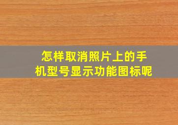 怎样取消照片上的手机型号显示功能图标呢