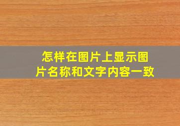 怎样在图片上显示图片名称和文字内容一致